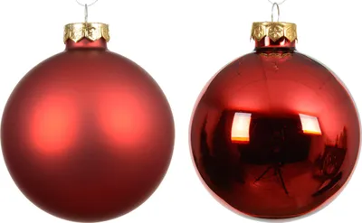 Produktbild von Weihnachtskugeln Glas 10cm 4 Stück - Weihnachtsrot