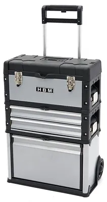 Produktbild von HBM 3-teiliges modulares mobiles Werkzeugkasten-Set