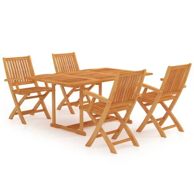 Produktbild von 5-tlg. Garten-Essgruppe Massivholz Teak