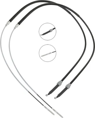 Produktbild von RIDEX Handbremsseil Seilzug Feststellbremse für VW GOLF II (19E, 1G1) Hinten 124C1204
