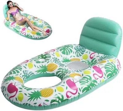 Produktbild von Famanu Aufblasbare Liegestuhl 150x97x65cm - Extra Großer Liegestuhl mit Becherhaltern