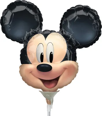 Produktbild von Foliový balónek na tyčce - tvar - Mickey Mouse hlava 1