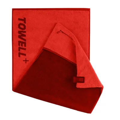 Produktbild von Stryve | Towell + V2 | Sporthandtuch mit Tasche und Magnetclip | Dynamic Red | ideal für Fitness und Outdoor | schnelltrocknend & kompakt | sportlich und funktional