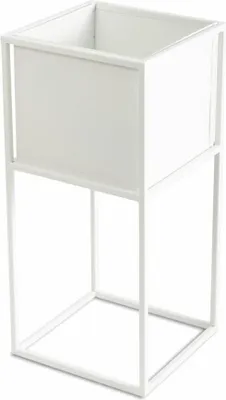 Produktbild von Blumenständer, Stehendes Blumenbeet, Modern, Metall, Loft, Weiß 50cm