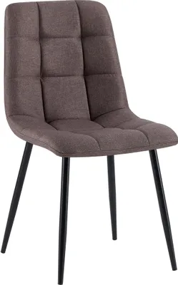 Produktbild von CLP Esszimmerstuhl Tilde Bezug gepolstert gesteppt mit Rückenlehne bis 150 kg braun Material Stoff