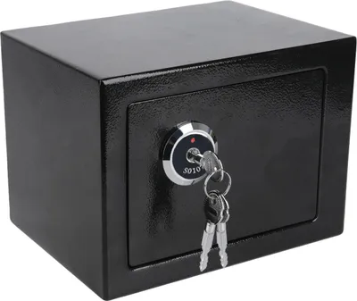 Produktbild von Geldkassette Tresor - Mechanischer Safe 4,6 L - Doppelbartschloss - 3 Schlüssel - Für Bargeld und Schmuck Zuhause Büro