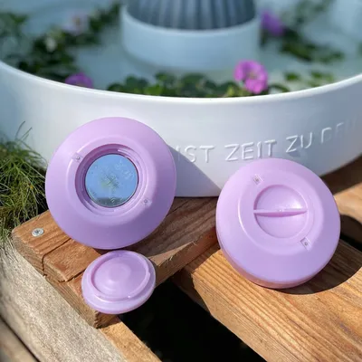 Image de Bougie flottante LED Deluxe Homeart 2 pièces en plastique - Crème