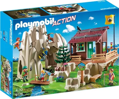Immagine prodotto di PLAYMOBIL 9126 Arrampicata sulla roccia con capanna di montagna