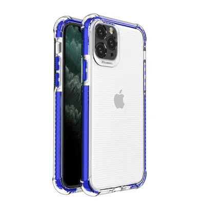 Image de Spring Armor Silikonhülle mit farbigem Rand für Apple iPhone 11 Pro - Blau KP9586