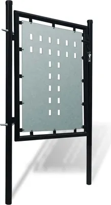 Produktbild von vidaXL Schwarzes Einzeltor für Zäune 100 x 100 cm