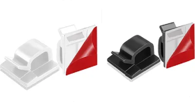 Produktbild von INF Selbstklebende Kabelhalter, 50er Pack Mehrfarbig