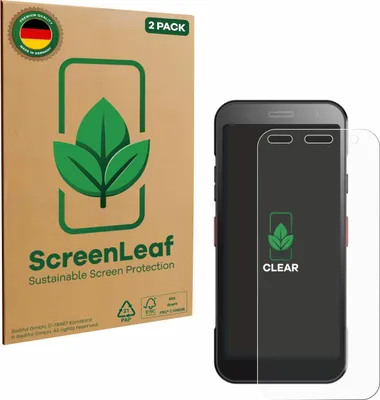 Produktbild von 2x ScreenLeaf Schutzfolie für Honeywell CT32 nachhaltiger Displayschutz Display Schutz Folie Klar Transparent
