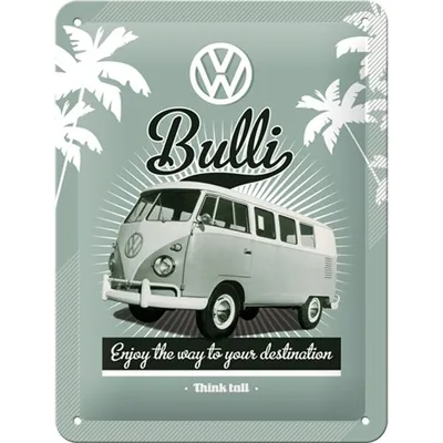 Zdjęcie produktu dla Metalowy Plakat 15 X 20Cm Vw Retro Bulli