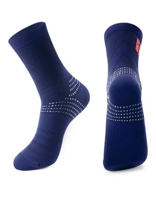 Produktbild von ROCKBROS 1 Paar Fahrradsocken Atmungsaktiv Schnelltrocknend Socken für Radsport MTB Outdoor Herren Damen Marineblau S