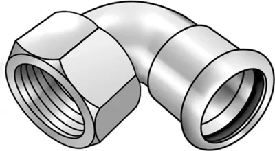 Produktbild von KE Kelit STEELFIX NP467, Edelstahl, Press-Übergangswinkel 90°, IG 18x1/2", 1 Stk.