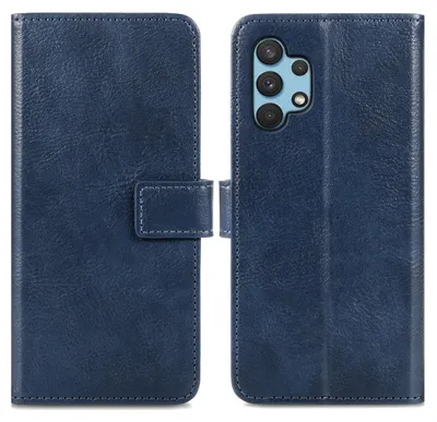 Imagen del producto de Funda Tipo Libro de Lujo para Samsung Galaxy A32 (4G) - Azul oscuro
