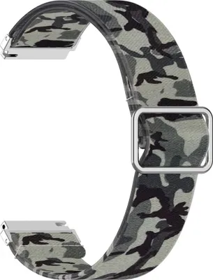 Produktbild von Smartwatch Armband Armbänder 20 mm für Samsung Galaxy LG Watch Honor Garmin, Farbe:Camouflage Grau
