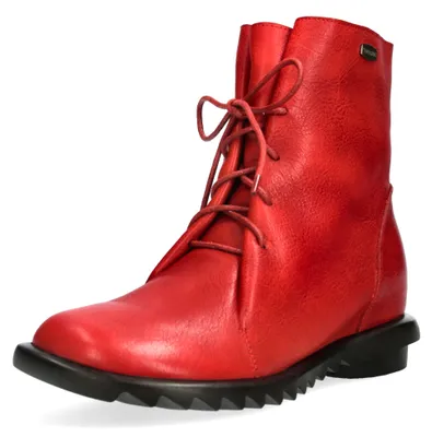Produktbild von Laura Vita Damen Stiefelette flacher weicher Leder Schnürboot Cyrielle 12, Größe:39 EU, Farbe:Rot