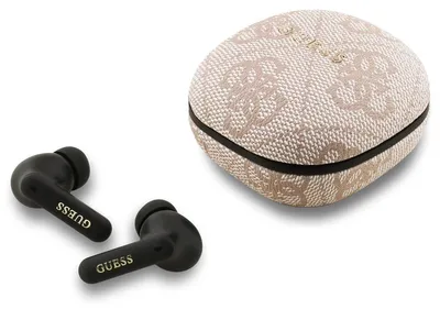 Obrázok produktu pre Bezdrôtové slúchadlá TWS ENC Guess 4G Classic Metal Logo ružové