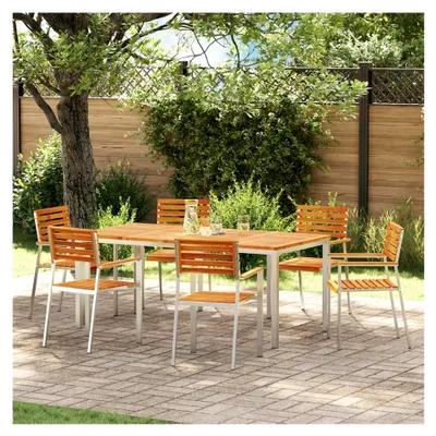 Produktbild von Stapelbare Gartenstühle 6 Stück 54,5x56x89 cm Akazienholz Gartenstühle Terrassenstuhl für Garten Pool Terrasse Esszimmer Gartenmöbel
