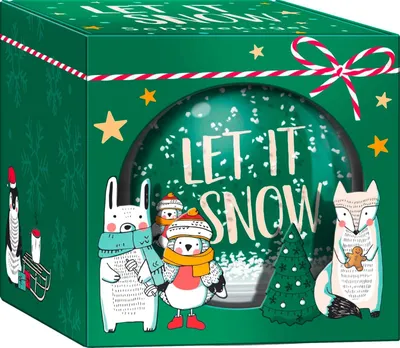 Produktbild von Weihnachtswunderland, Schneekugel klein zum Selbstgestalten: Let it Snow / Cute Christmas Friends