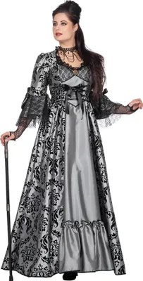 Produktbild von Kleid Marquisin grau schwarz Barock Rokoko, Groesse:48