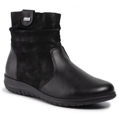Zdjęcie produktu dla Rieker damskie buty za kostkę X0181-00 Kolor:Czarny Rozmiar: 38