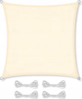 Produktbild von Sonnenschutz quadratisches Sonnensegel Sonnensegel beige wasserdicht UV 5x5 m
