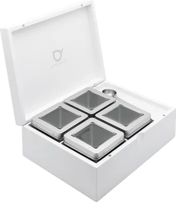 Produktbild von BREDEMEIJER Teebox 4 Dosen mit Löffel weiß