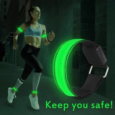 Produktbild von Reflexionsarmband, LED-Armband, Nachtsportarmband, LED-Laufband, oplaadbaar, LED-Lichtband