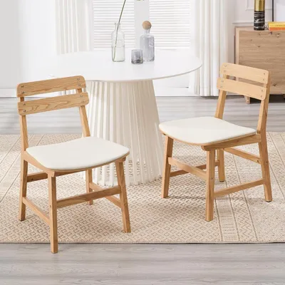 Immagine prodotto di Sedie da pranzo in legno rustico - sedie in legno - sedie da cucina - set di sedie da pranzo - sedie senza braccioli