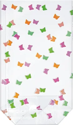 Produktbild von HEYDA 203089241 Bodenbeutel Schmetterlinge 115 x 190 mm klar mit bunten Schmetterlingen