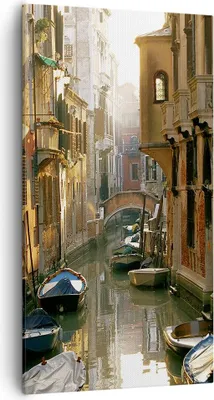 Produktbild von Bild auf Leinwand - Leinwandbild - Venedig Brücke Wasser Haus - 55x100cm - Wand Bild - Wanddeko - Leinwanddruck - Bilder - Kunstdruck - Wanddekoration - Leinwand bilder - Wandkunst - PA55x100-2532