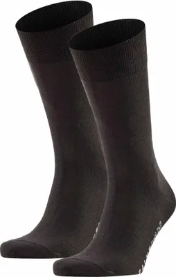 Produktbild von FALKE Herren Socken 2er Pack - Cool 24/7, Businessstrumpf, Kurzstrumpf, Uni #1 Braun 45-46