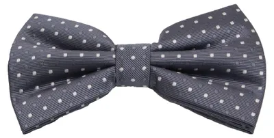 Produktbild von Fabio Farini - 1 Stück Herren Fliegen mit Punkten - Männer Querbinder Vorgebunden Bowtie Grau (Grau, Weiß)