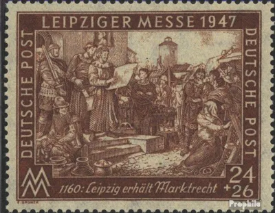 Produktbild von Briefmarken Alliierte Bes.-Gem.Ausg. 1947 Mi 941II B Z  Wasserzeichen Stufen flach fallend postfrisch I. Kontrollratsausgabe