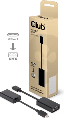 Produktbild von Club3d CLUB3D USB 3.1 Typ C zu VGA Aktiv Adapter