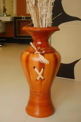 Produktbild von Edle 60 cm Bodenvase braun
