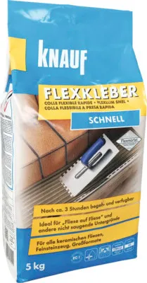 Obrázek produktu pro Lepidlo na obklady a dlažbu KNAUF Flexkleber Schnell C2FT S1 5 kg