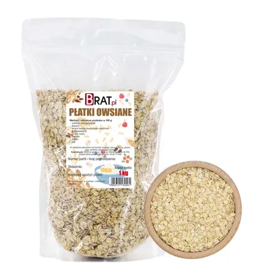 Obrázok produktu pre Ovsené vločky 1kg Brat.pl