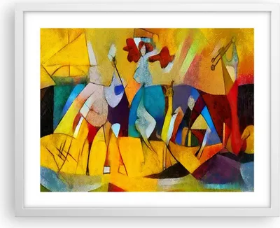Produktbild von Gerahmtes Poster - Weißer Rahmen - Abstraktion modern - 50x40 cm - Wand Bild - Wanddeko - Wandbilder - Kunstposter - Wandposter - Bilderrahmen - Bilder - Kunstdruck - Wandbild - P2WAA50x40-3455