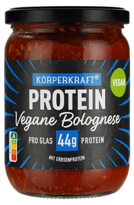 Produktbild von Körperkraft vegane Bolognese mit Erbsenprotein 530g
