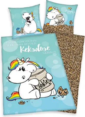 Produktbild von Das Pummeleinhorn Bettwäsche "Keksdose" Wendemotiv