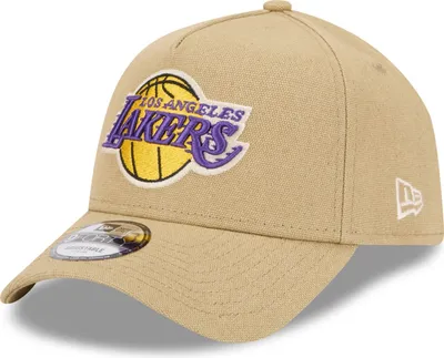 Produktbild von New Era A-Frame Trucker Leinen Cap Los Angeles Lakers beige
