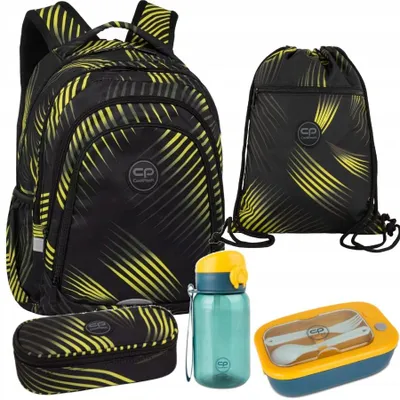 Produktbild von Schulrucksack DRAFTER CoolPack - 5-Teiliges Set schwarz - gelb