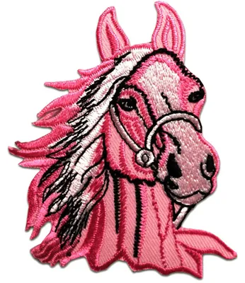 Produktbild von Pferd Hengst Tier - Aufnäher, Bügelbild, Aufbügler, Applikationen, Patches, Flicken, Zum Aufbügeln, Größe: 7,3 x 9 cm