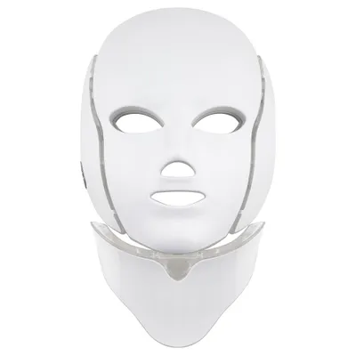 Produktbild von Behandlung LED Gesicht und Hals Maske weiß  ( LED Maske +  Hals 7 Farbe s Weiß )