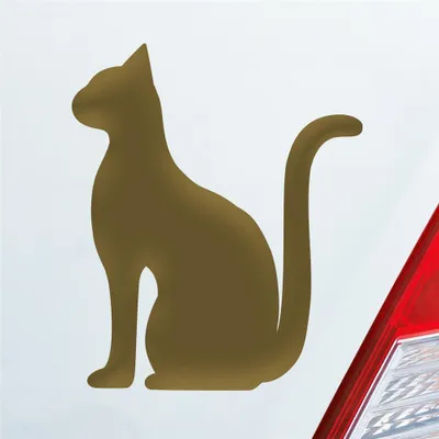 Produktbild von Auto Aufkleber Heilige Katze Holy Cat Heilig Ägypten Egypt Car 10x12 cm Gold Sticker Heckscheibenaufkleber