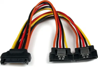 Produktbild von StarTech.com SATA Y-Stromkabel 15 cm mit Verriegelungs-Clip