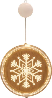 Produktbild von 3D-Dekolichter mit Saugnapf und Fernbedienung für Fenster, Wege und Schlafzimmer, modern, Weihnachtsschneeflocken